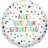 amscan Palloncini in pellicola, motivo a confetti, decorazione per compleanno e feste, numeri da 18 a 60, per aria + elio, palloncini Happy Birthday, edizione: Buon compleanno
