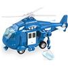 Mondo - Motors Friction Helicopter - Elicottero con retrocarica frizione pull back per bambini - Dimensione 20 Cm - Colore blu, rosso, giallo - 51184