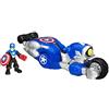 Marvel Hasbro Marvel - Capitan America in Sella alla Sua Moto, Serie Super Eroi