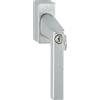 HOPPE 11729557 - Maniglia per finestra Dallas Secustic con cilindro di bloccaggio, 7 x 32-42 mm, cromata opaca