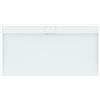 Ideal Standard - Ultra Flat S i.life, Piatto doccia rettangolare 170x80 in resina, Piletta di scarico lato lungo, Finitura opaca effetto pietra, Bianco