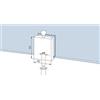 Dorma Glas Chiavistello per porta (fermaporta, chiudiporta) con presa a terra, guarnizione per porta in vetro in alluminio anodizzato argento