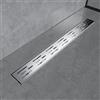 EMKE Canalina per doccia, 60 cm, in acciaio inox, set completo di scarico per doccia, sifone con antiodore e filtro per capelli, scarico per doccia, per bagno
