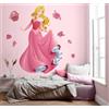 Komar Aurora - Carta da parati fotografica in tessuto non tessuto, autoadesiva, con contorno sagomato, misura XXL, dimensioni 127 x 200 cm, per cameretta dei bambini, motivo: principessa, ragazza