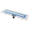 First Plast PRBP606IN Canale Sifonato Doccia in ABS con Griglia INOX, Piana