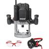 Trend T12 Fresatrice a immersione 2300W 12mm 230V con kit di sicurezza | Include maschera antipolvere Air Stealth e occhiali di sicurezza per fresatura sicura in officina.