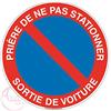 AUA SIGNALETIQUE Cartello Segnaletico - Please Do Not Park Car Outlet, Diámetro 450 Mm, Alluminio Dibond 3 Mm