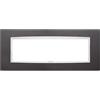 Vimar 20657.15 Eikon Classic Placca 7 Moduli Metallo Verniciato Colore Antracite Matt Dimensioni 217x93x9 mm