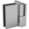 KL-Megla Wellness HS - Nastro per porta doccia a 90° in vetro, esterno, destro, ottone cromato lucido
