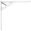 Amig - Staffa Pieghevole per Mensola da Parete | Supporti per Mensole | Reggimensola | Staffe per mensole in Acciaio | Colore: Bianco | Dimensioni: 450 x 420 | Peso max: 80 kg