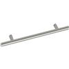 Unbekannt GRIMME Basic 8568210640 - Maniglia per armadio Eradis (Barell) Ø 12 mm, larghezza 720 mm, manico in acciaio inox spazzolato, colore: argento, distanza tra i fori 640 mm