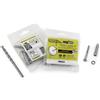 INDEX A PERFECT FIXING TASSELLI Set easykit | composto da: 4 Zone di spreizduebel (T4S Ø8, Nylon), viti a testa esagonale per legno (DIN 571 - 6 X 50, in acciaio inox A2), 1 trapano (8 X 120) | Confezione da pezzi