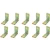 Amig - Pacco da 10 Angoli Piani per Strutture in Legno | Supporti Angolari a 90 gradi | Squadrette di Montaggio | Fissaggio per Mobili, Armadi o Tavoli | Acciaio | Colore Oro | 100 x 50 x 2.2 mm