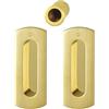 Hoppe 3207867 porta scorrevole Conchiglia Set M463 - angoli arrotondata BL, ottone SAT.- lucido