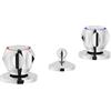 Nobili Teknobili NUOVA FLORA 6015/1 BATTERIA BIDET 3 FORI CON SCARICO CROMO