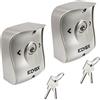 Vimar Eds4 Coppia di Selettori a Chiave Alluminio Grigio