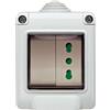 Vimar 0T14902.DBP Plana Contenitore IP55, Deviatore 16 AX 250 V, Illuminabile, Bpresa SICURY 2P+T 16 A 250 V, Standard Italiano Tipo P17/11, IP55, Installazione a Parete, Bianco