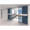 Hawa Divido 100 GR - Maniglia per porta scorrevole in alluminio con riempimento in legno o vetro, fino a 100 kg, 1200 x 2750 mm