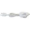 Tibelec 163710 - Cavo d'alimentazione con presa elettrica/interruttore/variatore, colore: Bianco