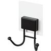 Compactor BESTLOCK MAGIC BATH BLACK Doppio Gancio Autoadesivo in Acciaio, Nero Opaco