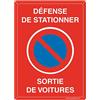 AUA SIGNALETIQUE Pannello Preforato con Angoli Arrotondati Car Defense Parking Outlet in Alluminio, 300 Mm X 420 Mm