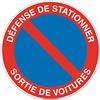 Aua Signaletique Pannello Car Outlet Parking Defense Alluminio Dibond, Diametro 300 Mm