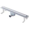 First Plast PRBS603IN Canale Sifonato Doccia in ABS con Griglia INOX, dimensioni 600x30 mm