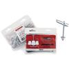 INDEX A PERFECT FIXING Index Fixing Systems EKHUEFTP EasyKit - Set di 4 tasselli inclinabili con gancio a vite, per cartongesso, M6, portata fino a 35 kg, zincati, 4 pezzi