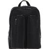 PIQUADRO Ronnie Zaino Medio in pelle porta PC 14 a due scomparti e schermatura RFID