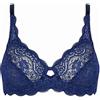 TRIUMPH reggiseno con ferretto AMOURETTE 300 W pizzo contenitivo BLU (6722)