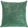 Eurofirany Elegante federa in velluto con stampa, 45 x 45 cm, rivestimento in velluto, morbido cuscino per divano, foglie di banana, verde scuro
