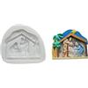 Silikomart | Stampo in Silicone per Pasta di Zucchero NATIVITY, Stampo per Decorazioni Torta, Tema Principe, Misure 140 x 155 x 40 mm,