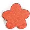INNSPIRO Perline in legno fiore cerato rosso 25 x 25 mm. 50 u. ca.