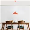 Opviq Elegante chandelier arancione, altezza regolabile 27-116 cm, corpo in metallo, diametro 35 cm, attacco E27, perfetto per spazi moderni, IP20 Rated
