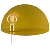 Homemania Lampada a Parete Shelfie, Applique, Oro in Metallo, 50 x 25 x 25 cm, 1 x E27, Max 100W