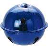 AUTOUR DE MINUIT Set di 3 sospensioni in plastica, motivo: campanello, colore blu reale, diametro 4 cm