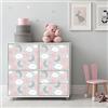 Ambiance Sticker Stickersnews - Adesivo da parete per cameretta bambini, motivo: nuvola e cielo stellato, 40 x 60 cm