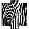 HOMEMANIA Quadro Zebra - 3 Pezzi - Animali - da Soggiorno, Camera - Multicolore in MDF, 57 x 0,3 x 60 cm