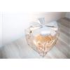 Jandei - Luce decorativa natalizia varie forme con batterie scatola regalo filo argento 30 cm 20 LED Lenticchia 3000 K.