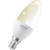 Ledvance Lampada Led Smart+, Tecnologia Bluetooth, Attacco E14, Dimmerabile, Bianco Caldo, 2700 K, Sostituisce Lampadine da 40 W, Controllabili con Google e Alexa, Confezione da 1
