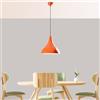 Opviq Elegante lampadario arancione, altezza regolabile 33-122 cm, corpo in metallo, diametro 22 cm, attacco E27, perfetto per decorazioni moderne, IP20 rated, 220 - 240 V