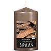 Spaas 12 Candele cilindriche profumate, 60, 25 Ore, Legno Esotico, Cera di paraffina, Tortora, D 60 mm x H 100 mm