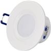 Gefom 1 FARETTO LED FISSO IP65 5W COLORE BIANCO ANGOLO 100° DIMENSIONI INCASSO 70 MM LAMPADINA GU10 3000 K 345 LUMEN