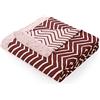 AmeliaHome Coperta 150 x 200 cm, con frange, copriletto in cotone boho etnico, motivo Bordeaux Rosa Zaria Twisty