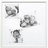 Deknudt Frames S41VF1-M-50.0X50.0 - Pannello Magnetico in Resina con 10 Calamite Bianche, 54,6 x 54,6 x 1,6 cm, Colore Bianco