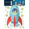 DRAEGER PARIS 1889 Draeger-Sticker Mural Espace/Fusée-Homesticker-Décoration Chambre Enfant Salle de Jeux-Grand Format, Multicolor