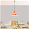 Opviq Elegante lampadario arancione, altezza regolabile 34 - 123 cm, corpo in metallo, diametro 34 cm, attacco E27 max. 40 W, perfetto per spazi moderni, IP20 Rated