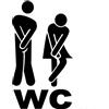 Ambiance Sticker Adesivo Porta Bagno| Stickers uomo donna - Decorazione Segnaletica Porte Toilettes - 20 x 11 cm