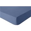 ESSIX D03-32041-513013-SXU Lenzuolo con Angoli in Cotone, Morbidi, 200cm Lunghezza, 90cm Larghezza, Denim Blu