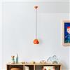 Opviq Elegante lampadario arancione, altezza regolabile 20-111 cm, corpo in metallo, diametro 15 cm, attacco E27, perfetto per spazi moderni, IP20 rated